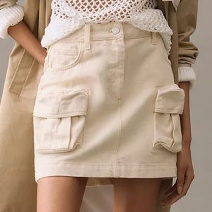 Anthropologie Pilcro Denim Cargo Skirt